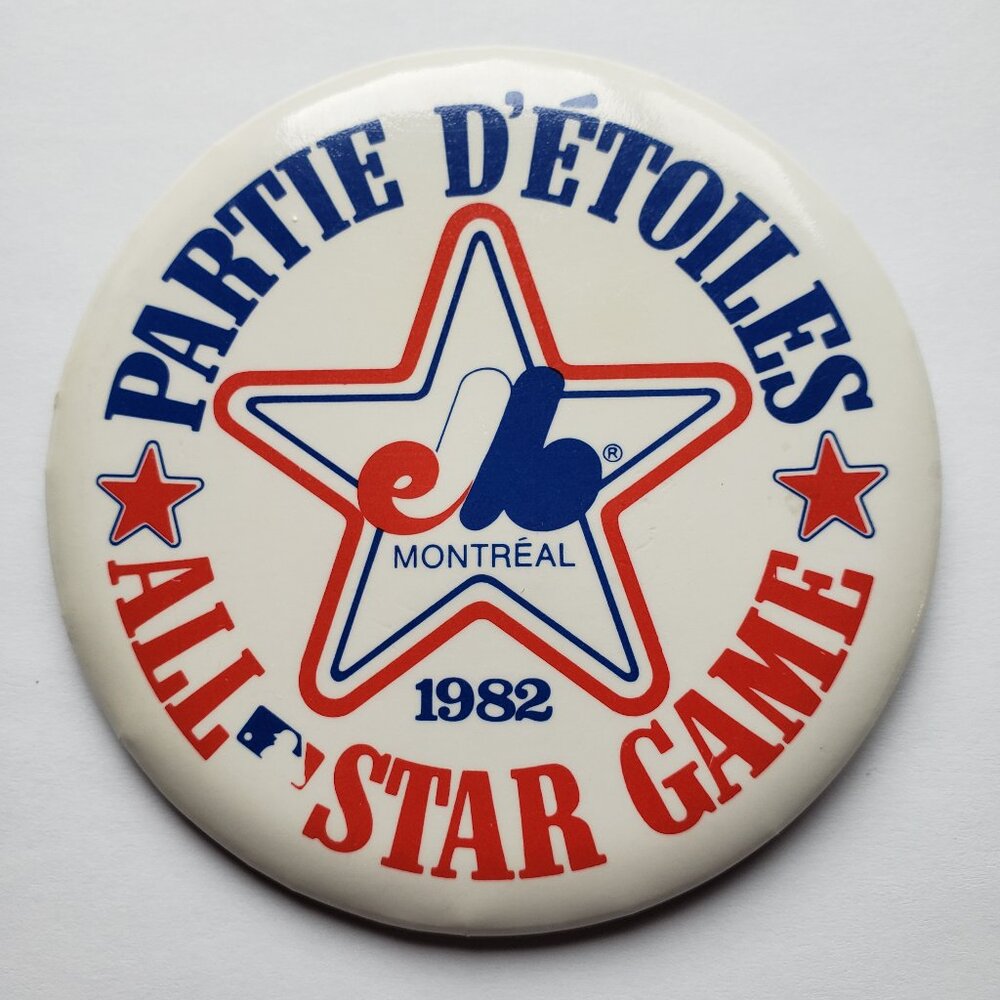 1982 Montreal All Star Game Pinback Button Pin Vintage